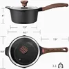 Nonstick Stockpot With Lid 4 Quart,Saucepan with Stay Cool Handle,Deep Kitchen Cooking Pot Induction Stock Pots, Dishwasher Safe 6