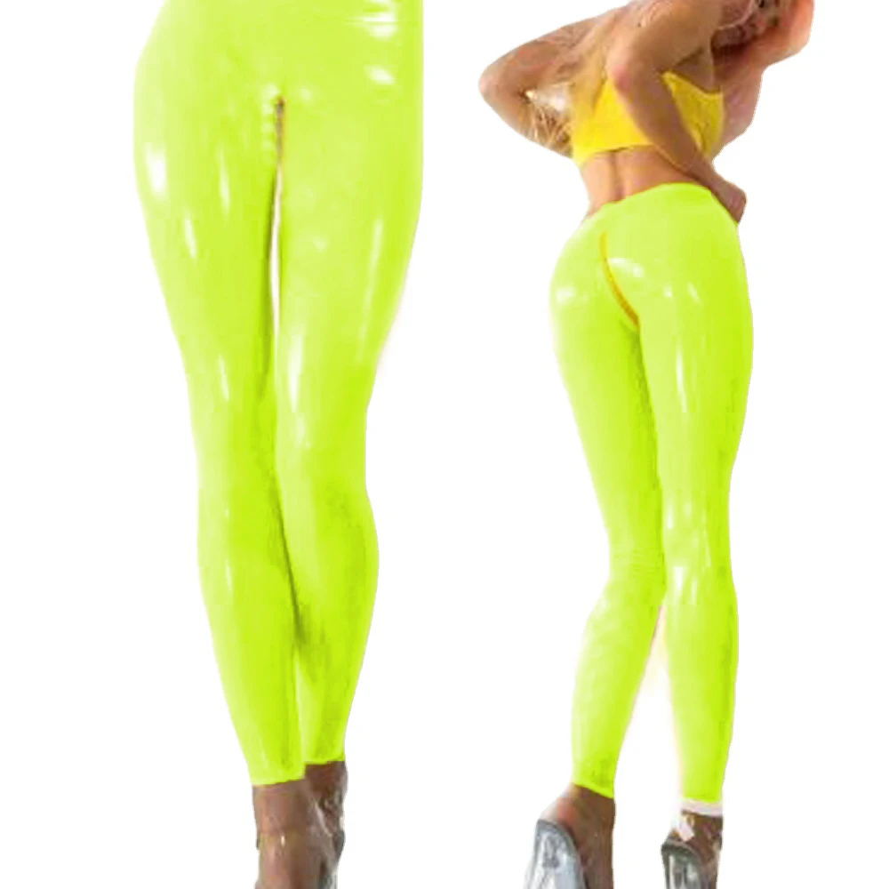 Sexy Pvc Leather Stretch Leggings With Back Zipper Pants Women Bodycon  Trousers Ladies Shiny Faux Latex Patent Leather Leggings - Leggings -  AliExpress