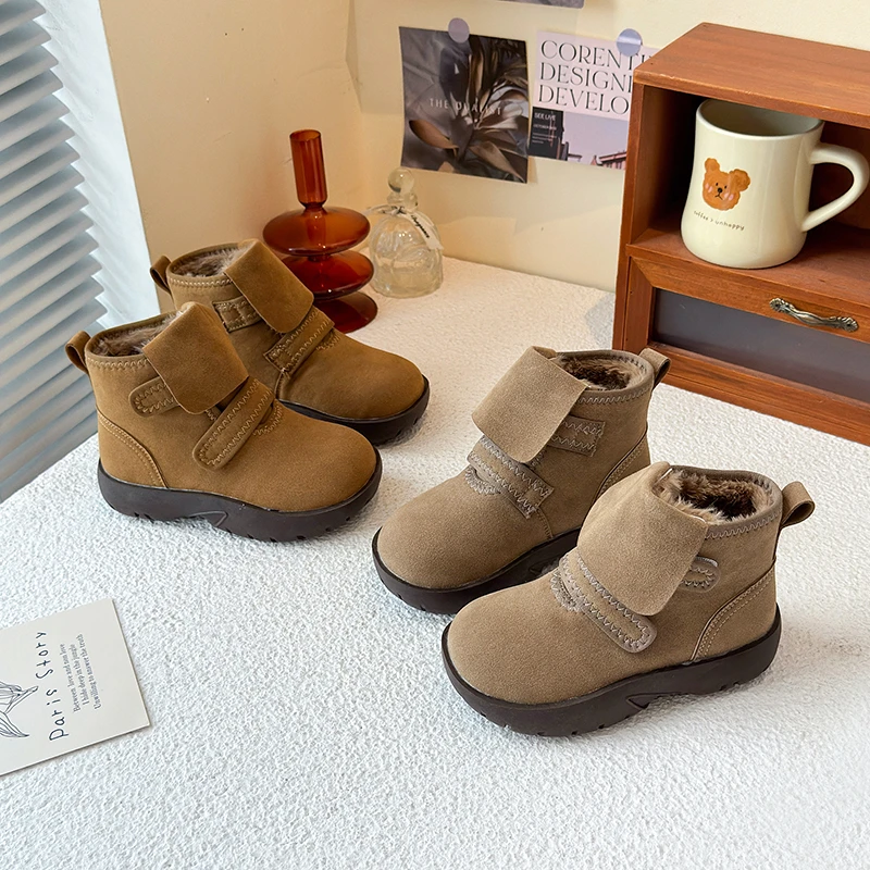 Girls Thermal Ankle Boots Winter Cotton Non Slip