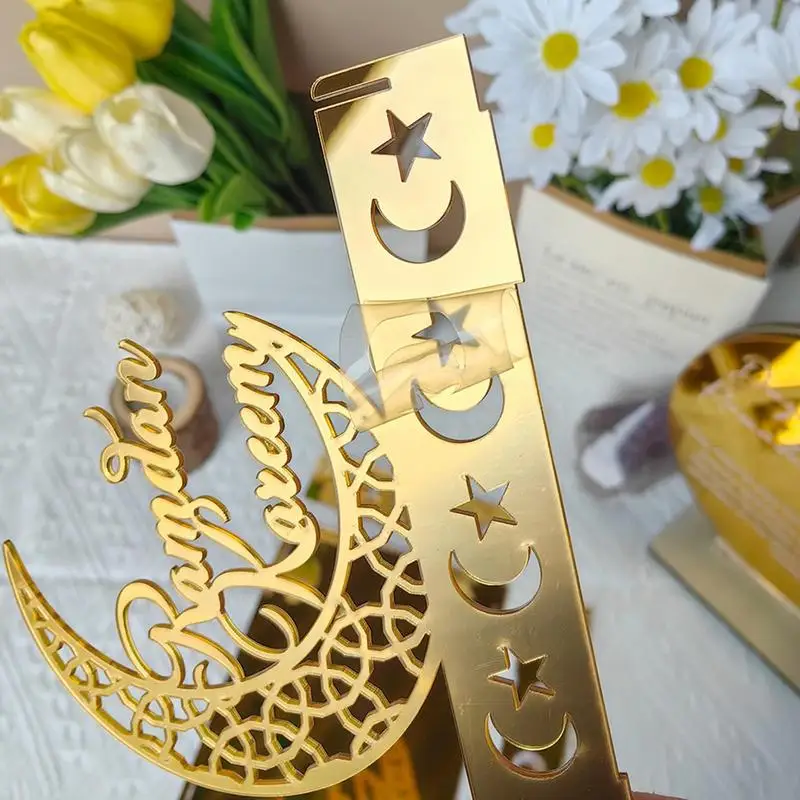 

Eid Mubarak Acrylic Tray Moon Star Plate Tray Dinner Dessert Pastry Ramazan Festival Related Dessert Tray Handicrafts Decoration