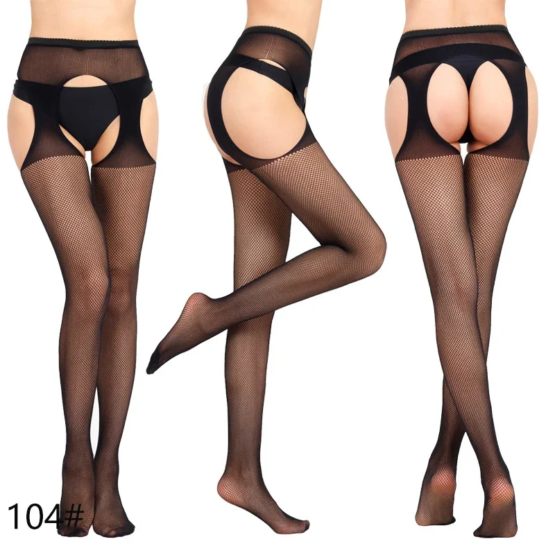 Women's Sexy Underwear Pantyhose Erotic Stockings Body Stockings Mesh Open C Suspenders Hollow Fishnet Lace Leggings sexy lingerie women tights