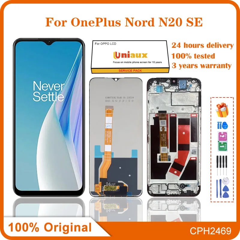 6.56 "Originale Per Oneplus Nord N20 Se 1 + Nord N20 Se Cph2469 Lcd Con Cornice Display Lcd Schermo Digitizer Assembly Sostituzione