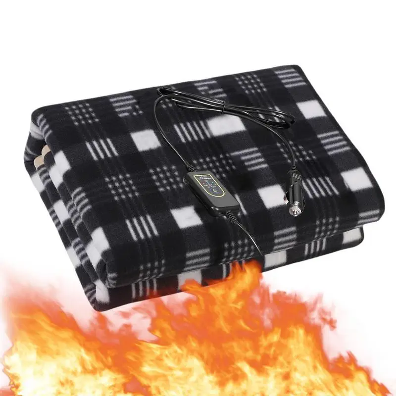 Car Heated Blanket 12v Auto Heated Blanket Electric Throw 3 Speed