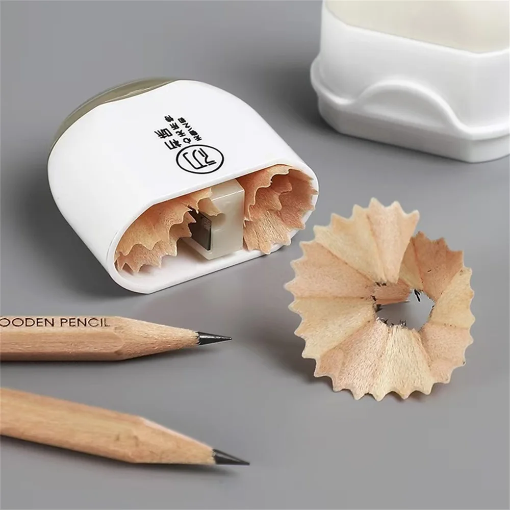 1pc Random Multifunctional Creative 2-in-1 Pencil Sharpener Eraser With Protective Cap For Students And Office Use