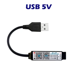 Smart Music-Activated RGB LED Light Strip Controller with Bluetooth and App Control (USB 5V)