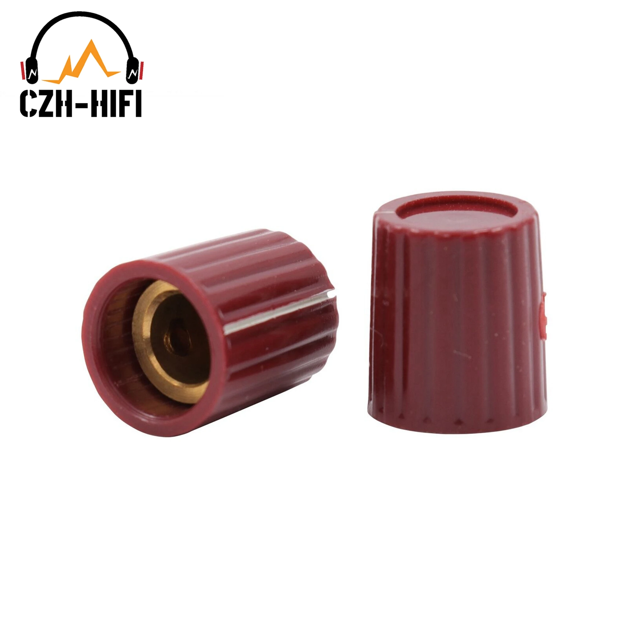 6.4mm Plastic Vintage Marconi Point Knob Button Guitar AMP Effect Pedal Stomp Box  1/4\