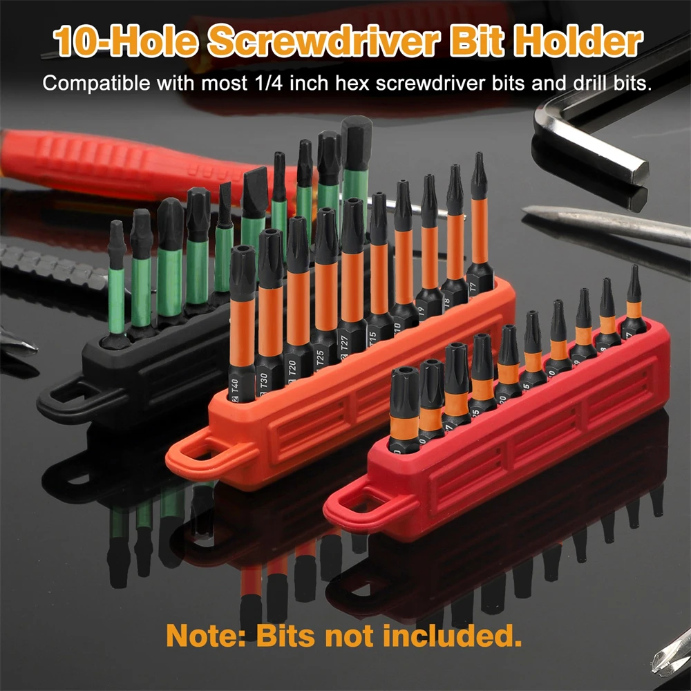 Screwdriver Bit Holder 1/4" Hex Shank Bits Screwdriver Bit Storage Organizer Drill Bit Storage Clip Tools
