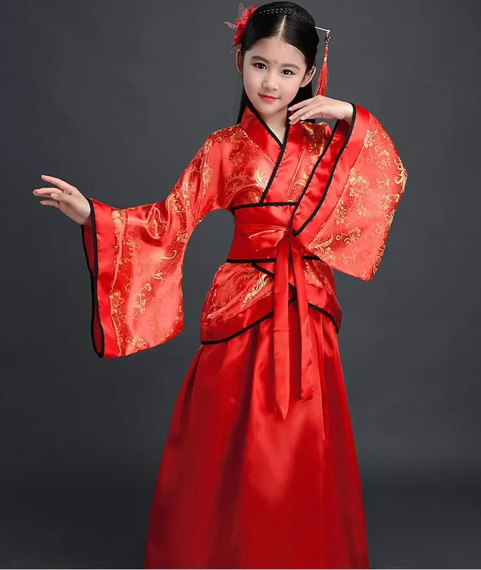 Ancient Chinese Dress Girls Children Kimono Traditional