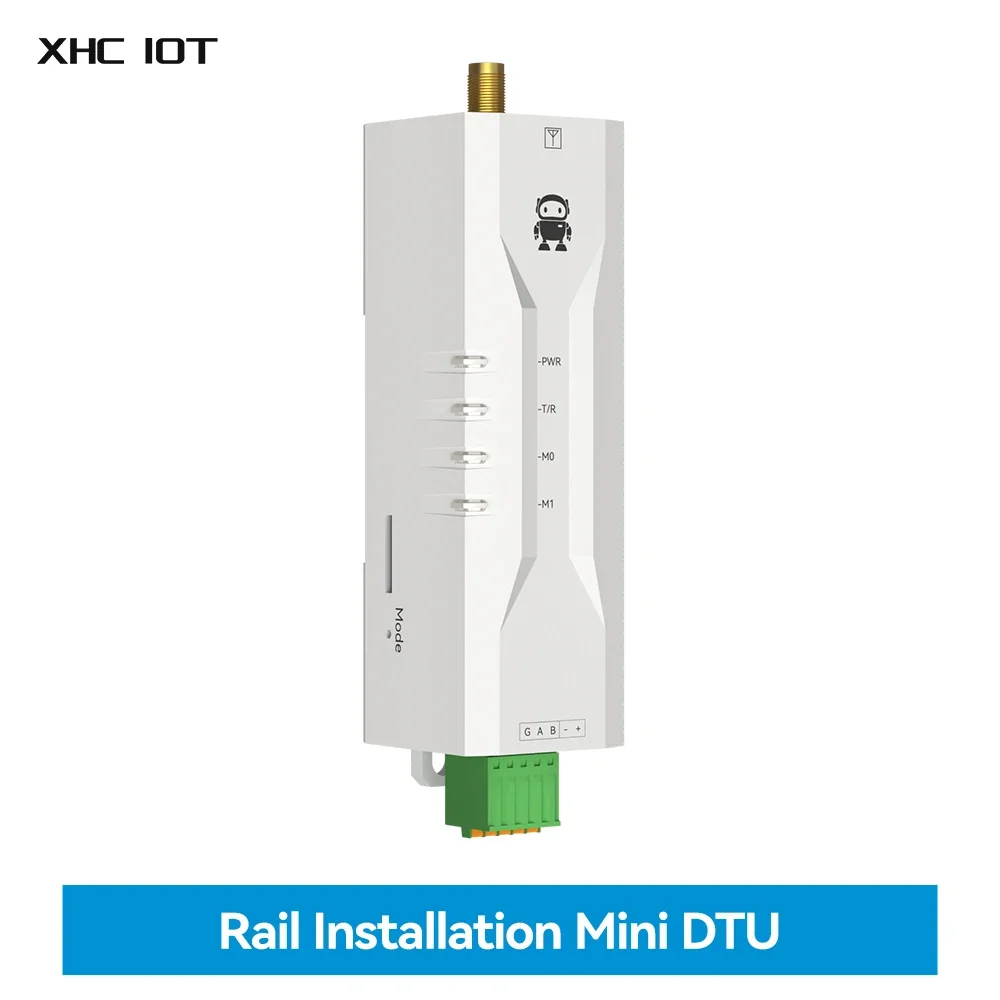 

Беспроводной модем LoRa 433 МГц, Ультра маленький размер, XHCIOT E95M-DTU(400SL22-485) AT Command Modbus 22 дБм, 5 км, RSSI LBT, установка на рельсах