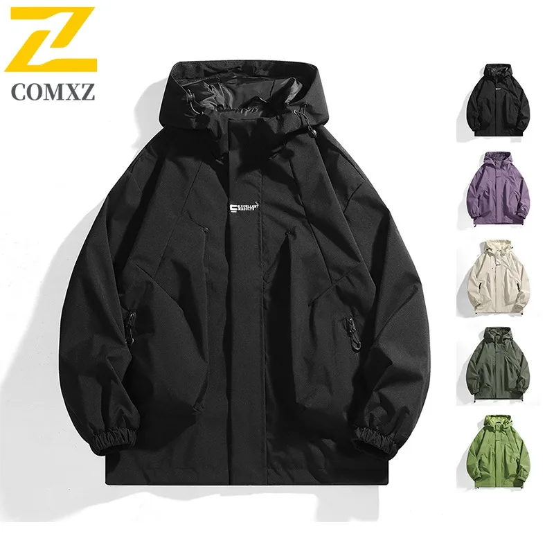 COMXZ Luxury Men Jacket Lightweight Outdoor Travel Warm Coat Casual Solid Color Riding Comfort Cold Resistant Winter Jackets