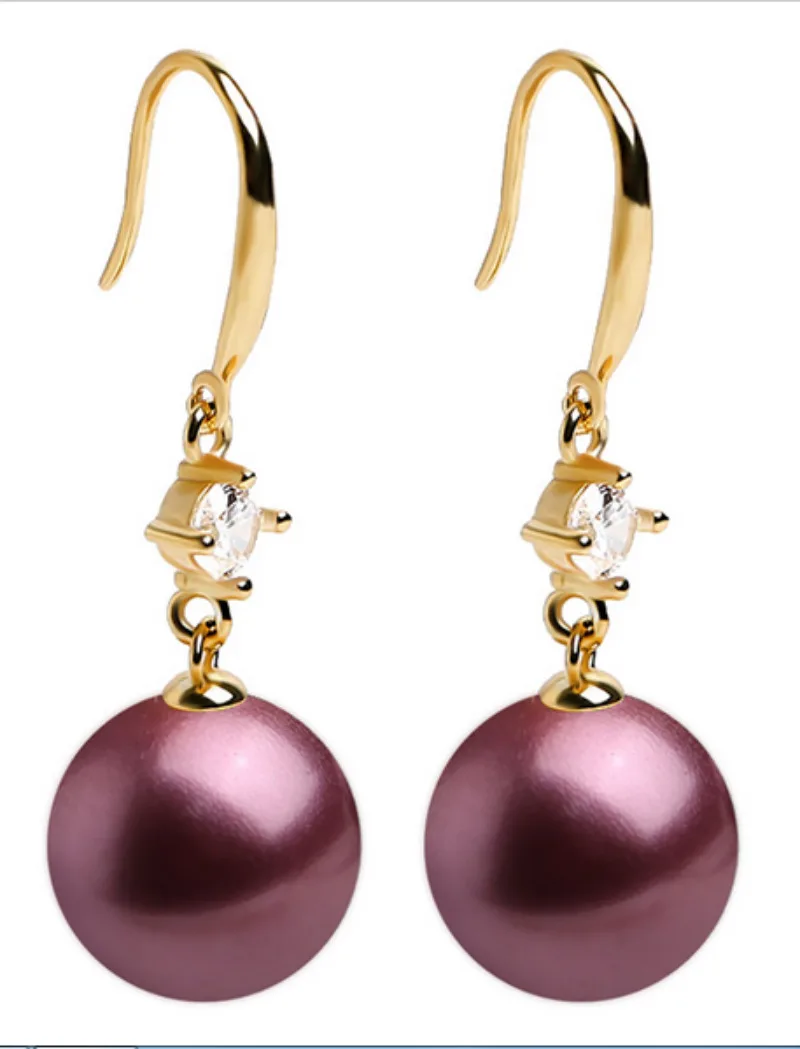 

Женские серьги-гвоздики с круглым жемчугом, 11-12 мм