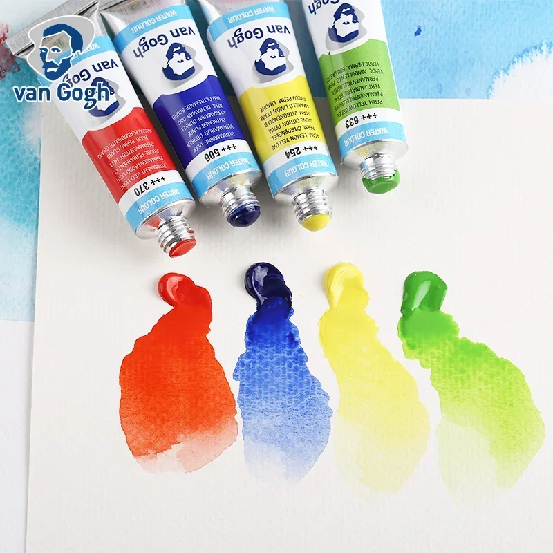 Van Gogh Watercolor Paint Tube 10ml 29 Colors Professional Watercolour For Painting Aquarel Aquarelle Art Supplies watercolor painting set watercolor paint watercolor pigment