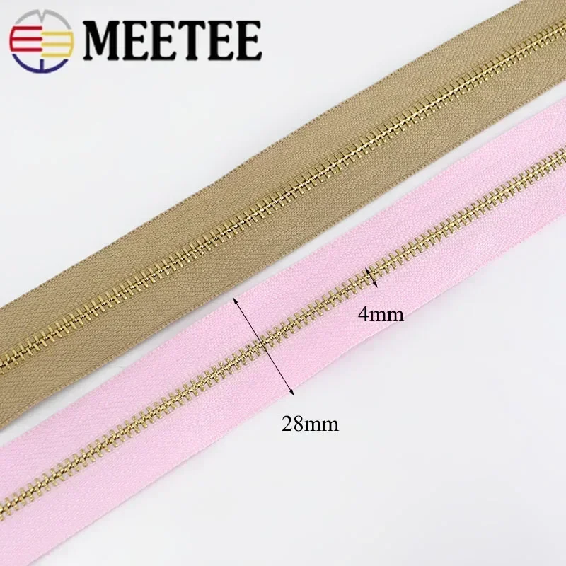 Set of Metal Zippers for DIY and Sewing Projects