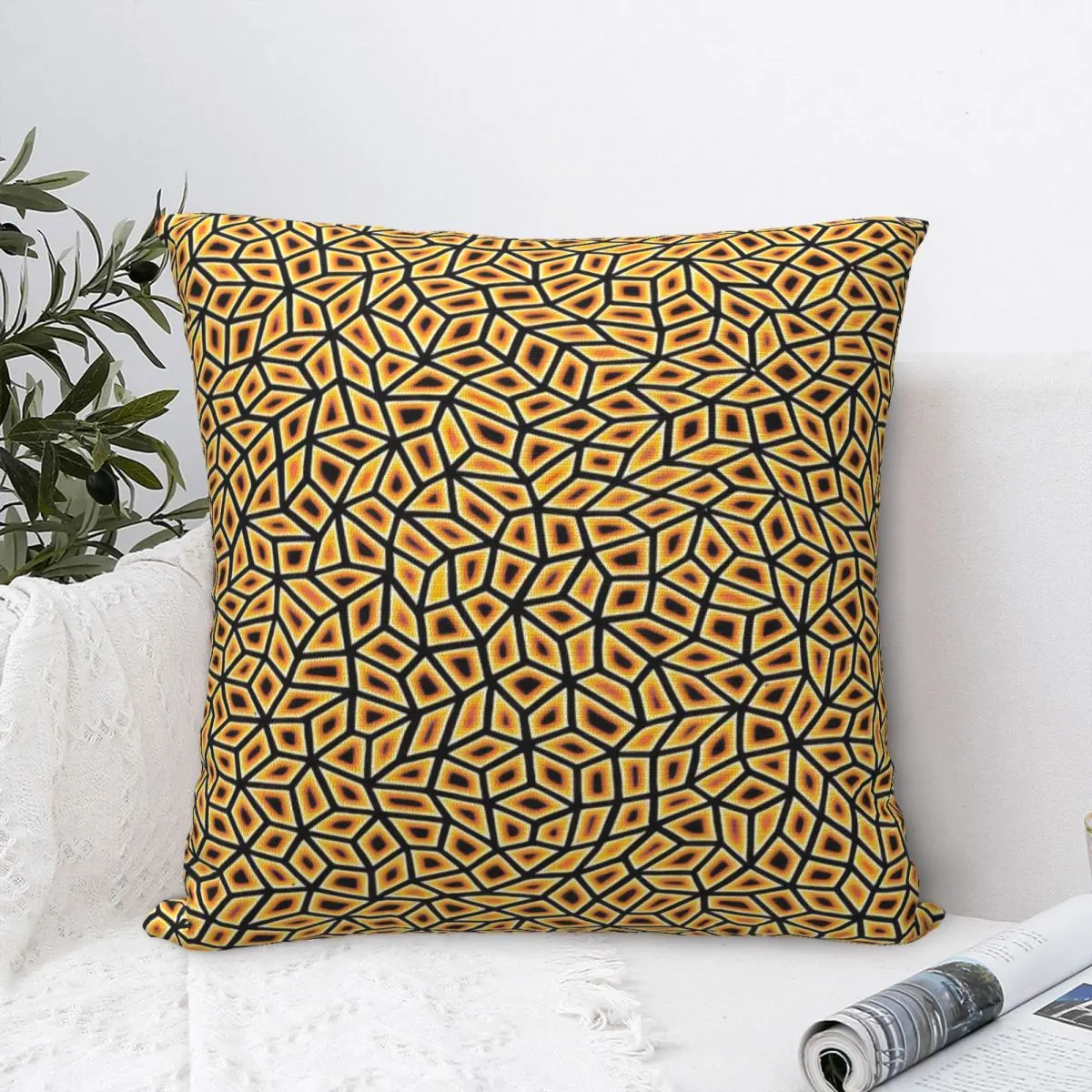 

Mold Art Hug Pillowcase Yayoi Kusama Japanese Artist Backpack Cojines Bedroom DIY Printed Chair Throw Pillow Case Decorative