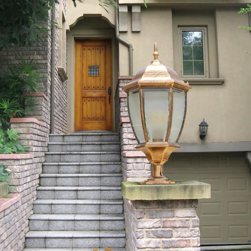 European style column lamp Wall Waterproof outdoor gateWall headlamp Garden pillar Gate Outdoor household