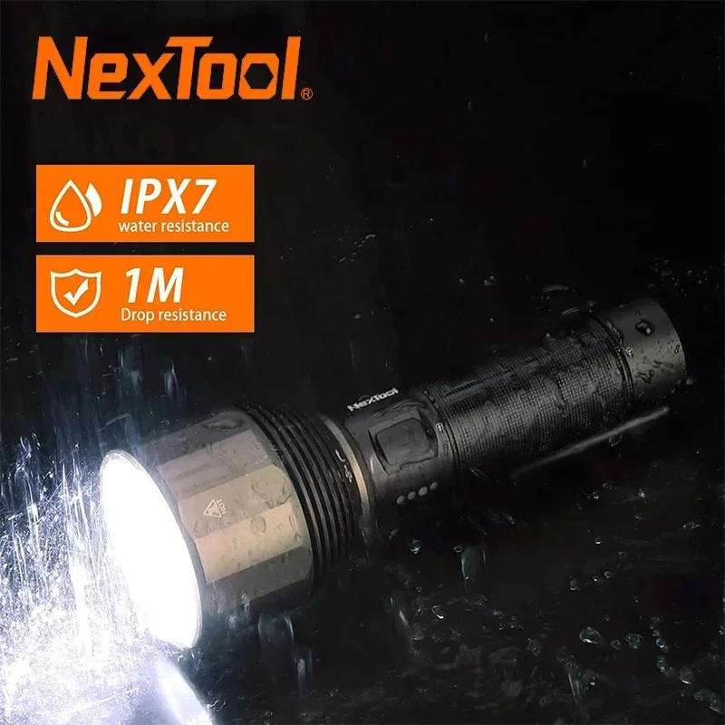 

NexTool Flashlight 5000mAh 2000lm 380m 5 Modes IPX7 Waterproof LED Rechargeable Strong Light Torch Lamp for Outdoor Camping