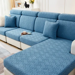 Premium Stretch Jacquard Sofa Seat Cushion Cover - Durable & Stylish Furniture Protector - 1pc plus XL (A  05)