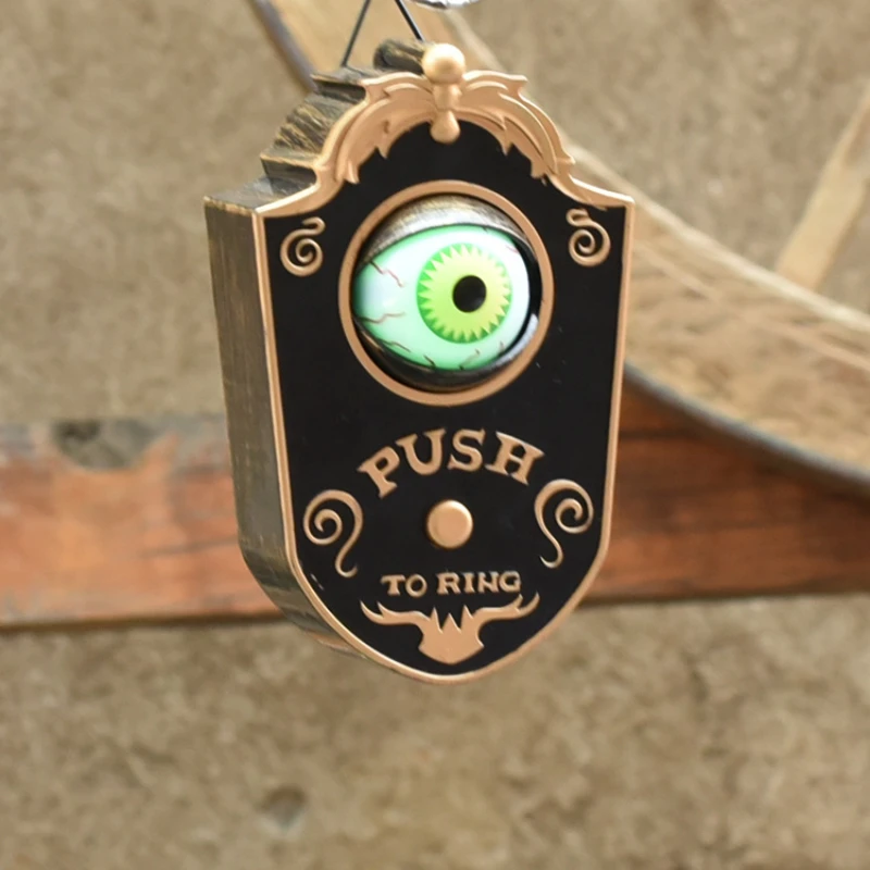 Halloween Home Decoration One Eye Campanello Ghost Festival Toy Bar Ghost House Horror Ciondolo Luminoso Trick Door Hanger