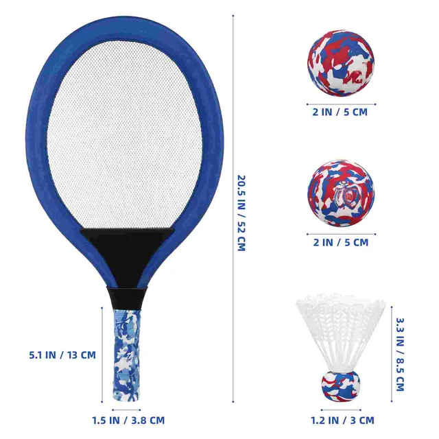 MultiFunctional Kids TennisRackets Set Children BadmintonRacket BeachSports Game Outdoor RacquetProps Toddler Shape Playing 2