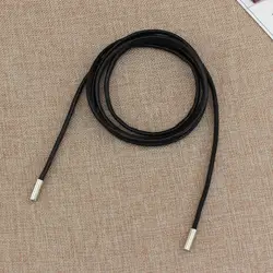 Stylish Vintage Leather Rope Waist Belt for Women - Solid Long Chain Design (Style 1 black)