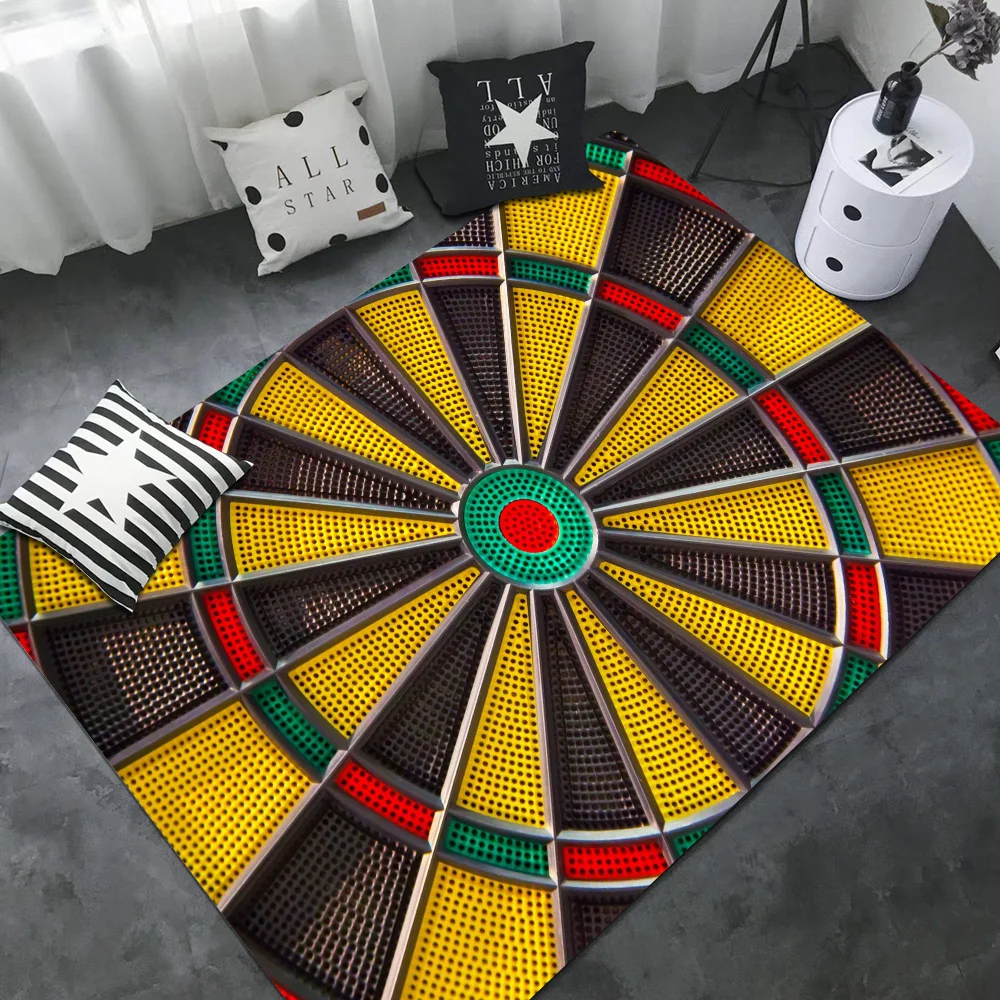 DARTS 다트 보드 화살표 바닥 매트, 직사각형 미끄럼 방지, 가정용 소프트 배드매트, 전면 문짝, 실내 야외 호텔 장식 매트