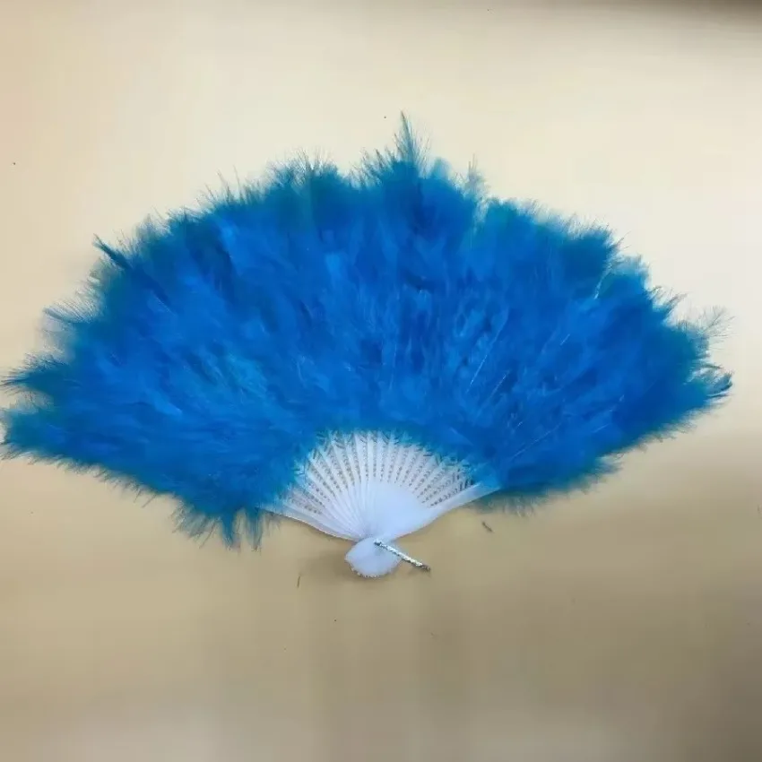 1 Pcs Feather Portable Fan Chinese Decoration Soft Fluffy Lady Burlesque Hand Fancy Dress Costume Dance Home Festival Supplies