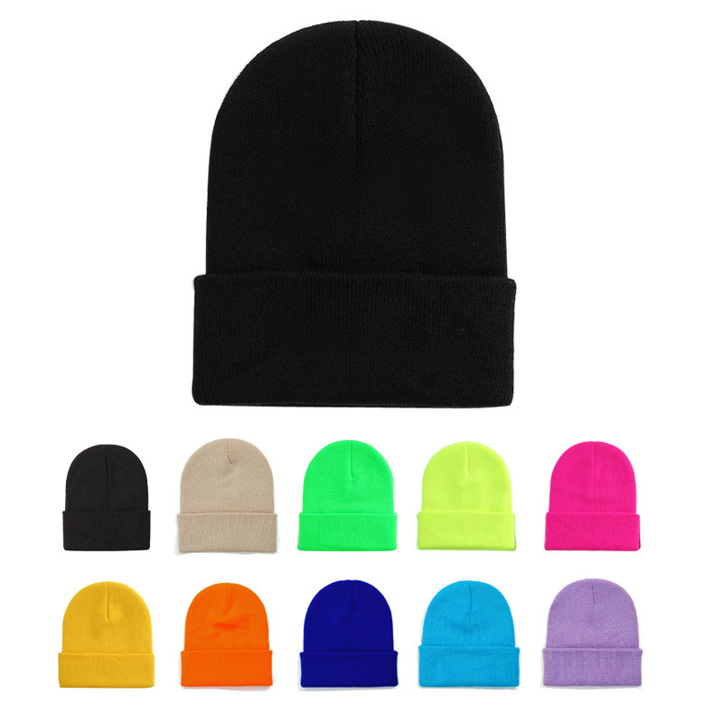 Women Beanie Hat Men Spring Autumn Soft Warm Knitted Cap Men Women Solid Skull Cap Hats Ski Caps Beanies