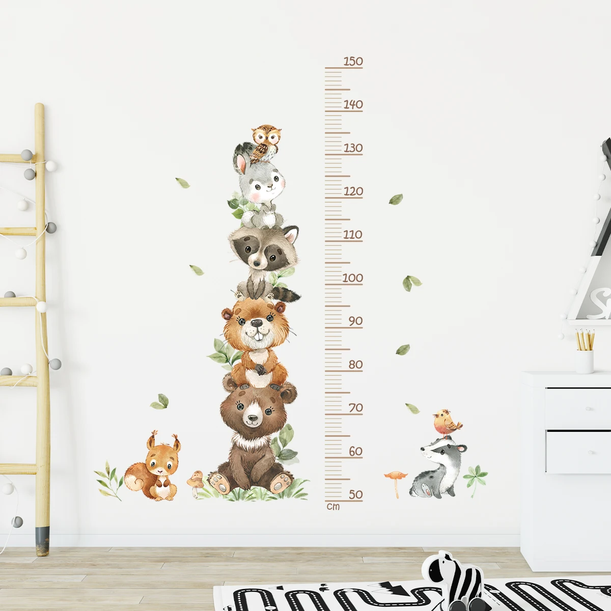 Animal Height Ruler Wall Stickers 13