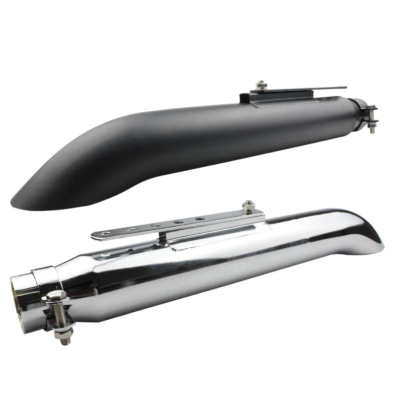 

Baking Paint Motorcycles Slash Cut Exhaust Muffler Pipe Slip on Silencers & Muffler Stainless Steel, Black, Silver