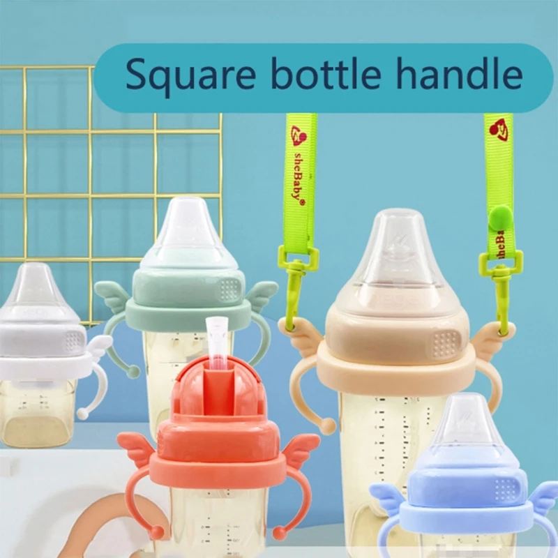 New BPA Free Classic Baby Bottle Handle Soft Compatible Plastic Milk Feeding Bottle Grip Handle for Hegen Accessories