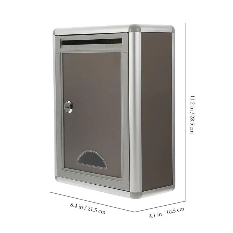 Box Suggestion Wall Mailbox Drop Locklocking Mail Boxes Donation Mounted Metalhanging Ballot Mount Post Letter Stainless Steel images - 6