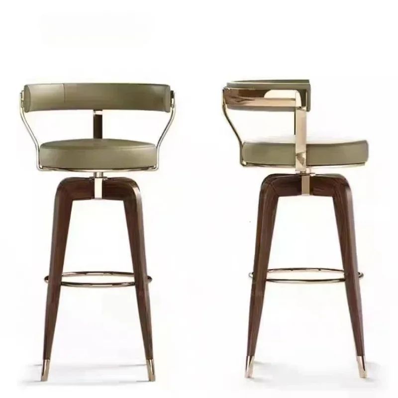 Feature Nordic Bar Chairs Luxury Design Stool Modern Ergonomic Bar Chairs Kitchen Living Room High Barkrukken Furniture SR50BC