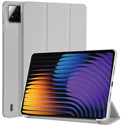 Durable Silicone Tablet Case with Auto Sleep/Wake Function for MiPad 7 7Pro 11.2in (Grey)