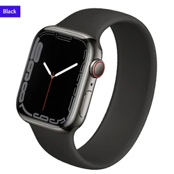 Sleek Silicone Solo Loop Wristband - M (Black)
