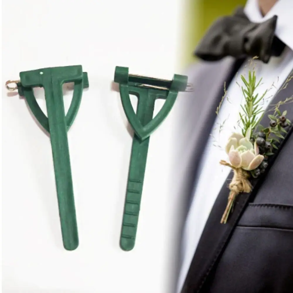 

Triangular T-Shaped DIY Flower Holder Groom Wedding Decor Brooches Accessory Corsage Clip Corsage Pin Flowers Brooch