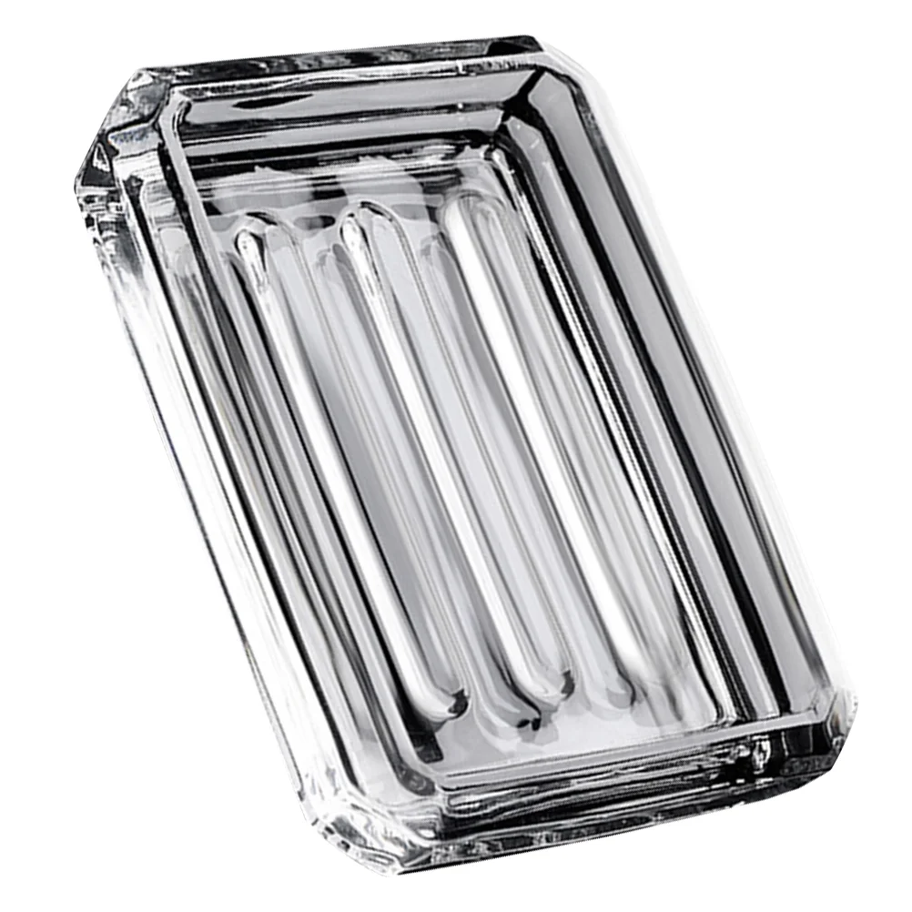 

Transparent household toilet manual soap dish Exquisite Practical Delicate for Shower Home Bathroom Holder Case Container Box