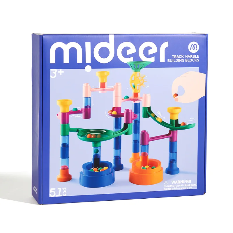 Mideer Track Marble Building Blocks Crossing The Maze Children Ball Track Space Logic Transforming Pipeline Assembly Kids 3Y+