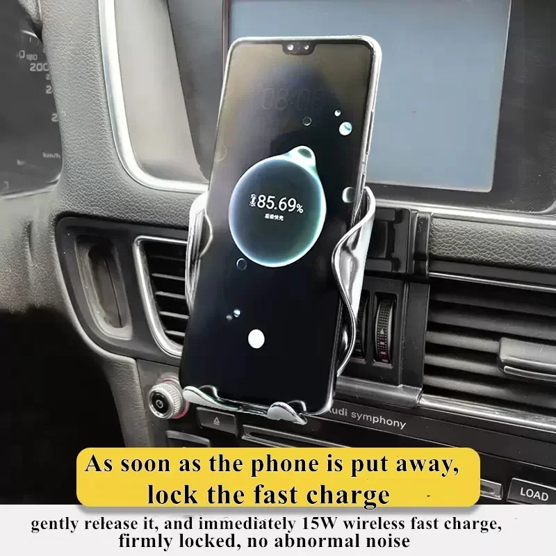 Phone Holder Wireless Charger Car Cell Mobile Phones Mount Navigation Bracket GPS Support 360 Rotating 2010-For Audi Q5