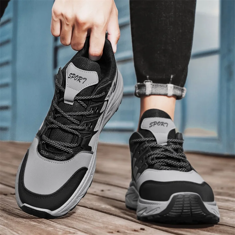 

Кроссовки мужские с вулканизированной подошвой, дышащие, амортизирующие, повседневная обувь для отдыха на открытом воздухе и походов