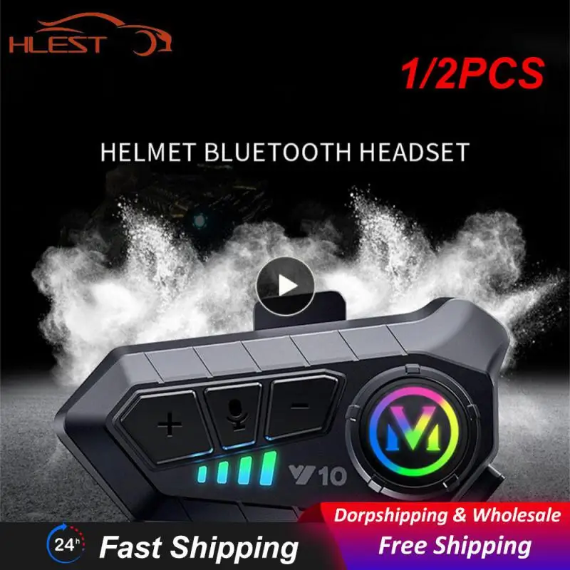 

1/2PCS Kebidumei Motorcycle Wireless Bluetooth Waterproof Helmet Headset Hands-free Tel Call Kit Stereo Anti-interference BT