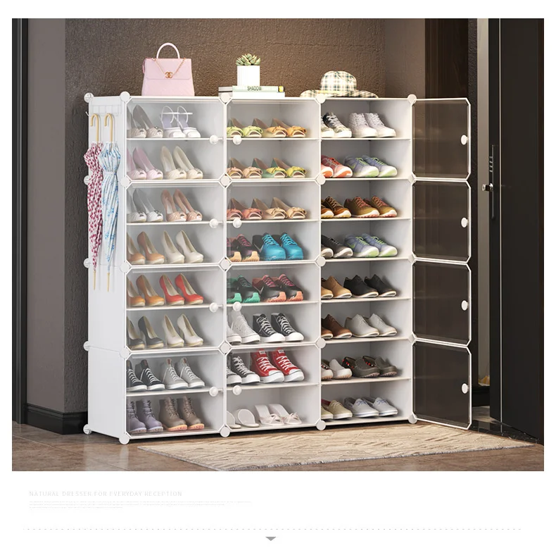 

Shoe Rack Multi-layer Simple Household Economical Storage Shoes Dormitory Shoe Rack For Hallway Assembled Plastic Shoe Cabinet