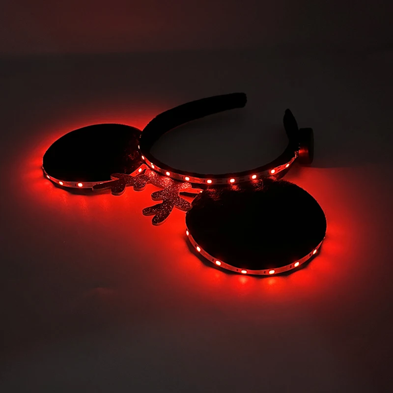 Cartoon LED Maus Ohren Stirnband für Jungen und Mädchen Geburtstag Party Schwarz Kopfbedeckung Kostüm Cosplay Dekoration Blinkendes Haarband – Detail 29