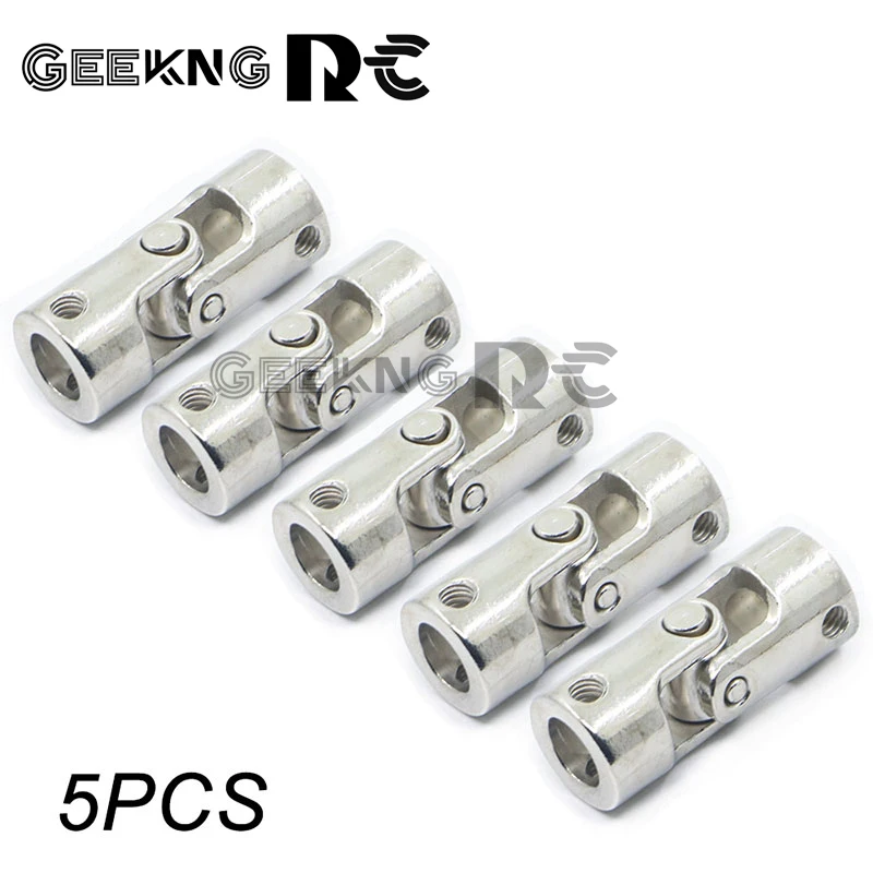 

5pcs 5*8 6*8 4*3.17 mm Universal Joint Connector Model Stainless Steel Metal Cardan Joint Gimbal Motor Shaft combination S232