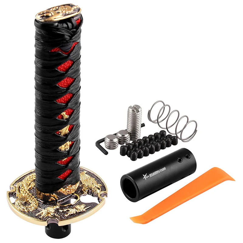 

Универсальный самурайский меч ручка переключения передач автомобиля Катана металлический Утяжеленный Спортивный рычаг переключения передач с адаптером автомобильные аксессуары