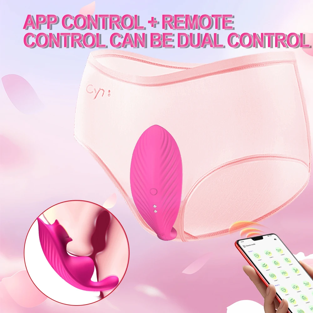 Clitoris Vibrator Wireless Bluetooth for Women APP Control Wearable Clitoris Stimulator Female Masturbator Sex Toys for Adults