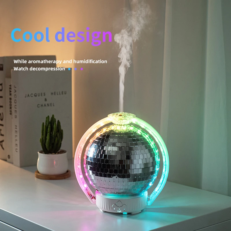 Humidifier Color Rotating Laser ball Ultrasonic Automatic Spray Humidifier Aromatherapy Machine Essential Oil Diffuser 5