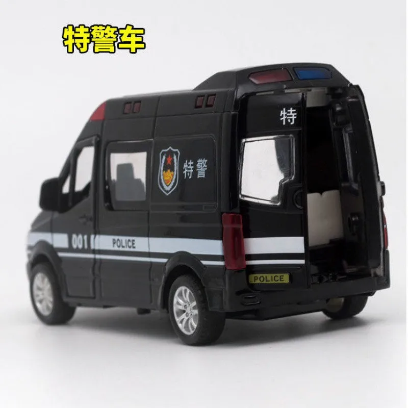 1:32 High Hospital Simulation Ambulance Hospital Rescue Metal Cars Model Pull Back with Sound and Light Alloy Diecast Car Toys 2 1:32 High Hospital Simulation Ambulance Hospital Rescue Metal Cars Model Pull Back with Sound and Light Alloy Diecast Car Toys 2