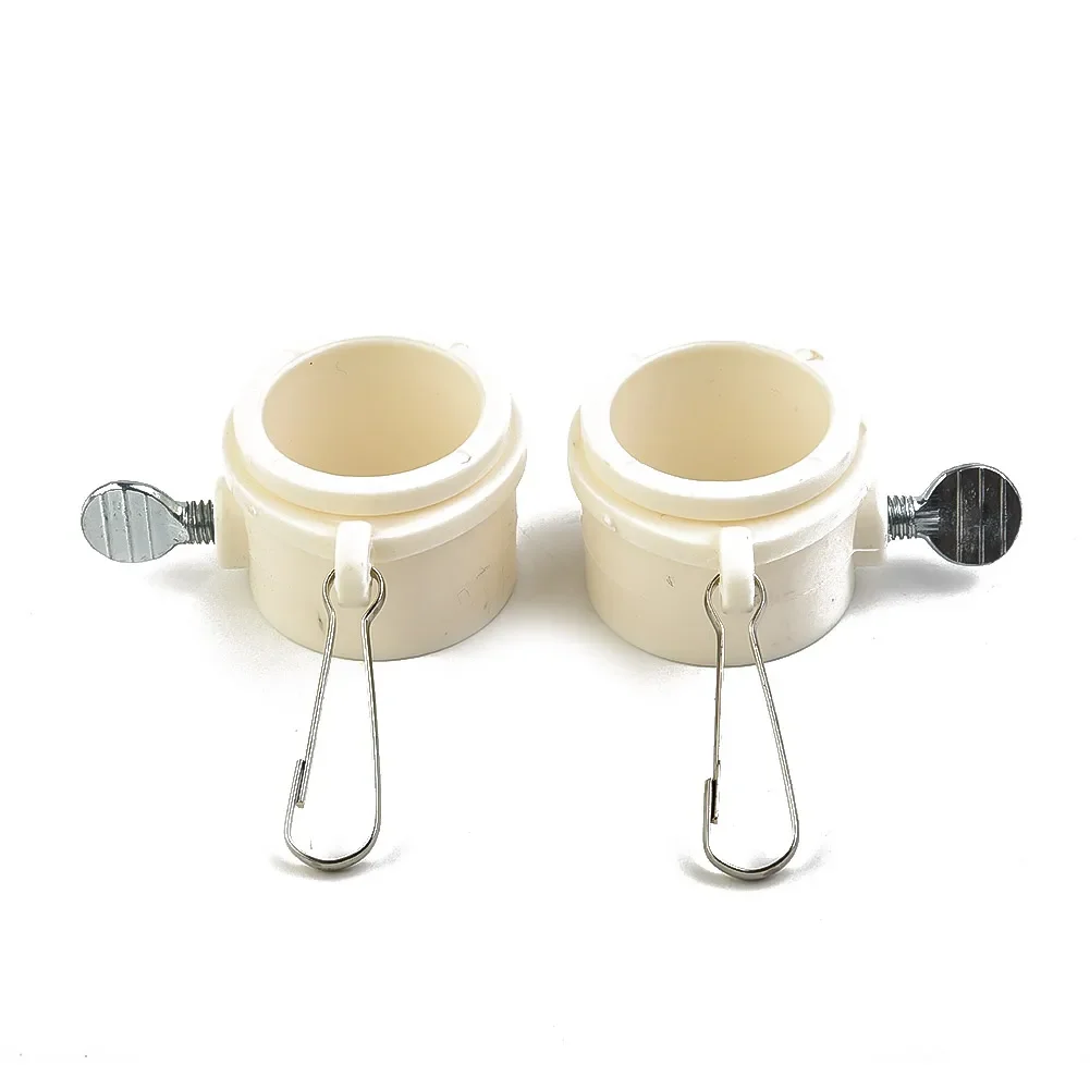 Part Flagpole Ring Room Base Holder Rotating 2Pcs Clamp Clips Flag Pole Garden Grommets Mount Mounting Durable
