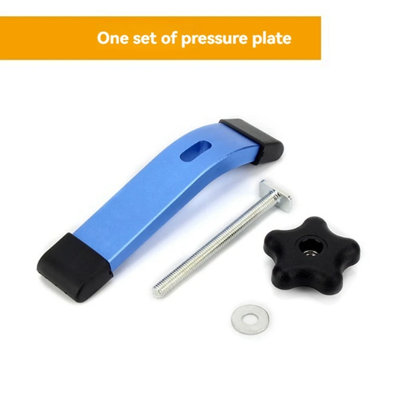 A40T 6Pack T-Track Hold Down Clamp With T Bolts & Silder,Aluminum Alloy T Track Clamps For Woodworking