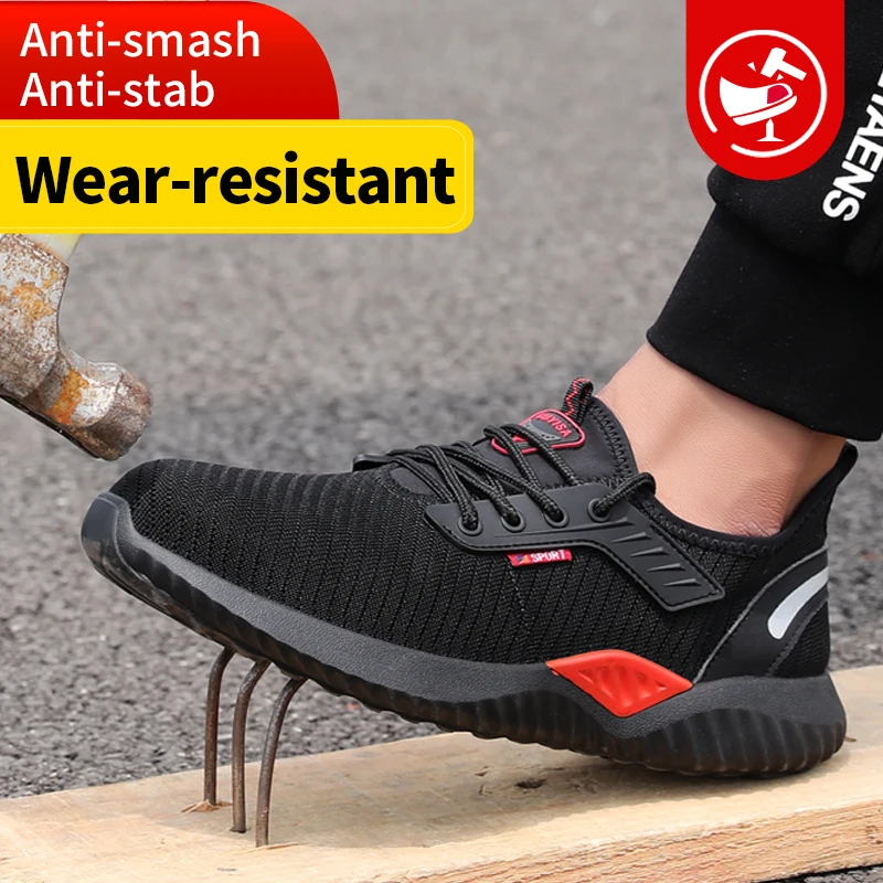 Дышащая мягкая защитная обувь для мужчин. Летние легкие рабочие защитные ботинки с функцией защиты от ударов и перфорации. Дышащая мягкая защитная обувь для мужчин. Летние легкие рабочие защитные ботинки с функцией защиты от ударов и перфорации.